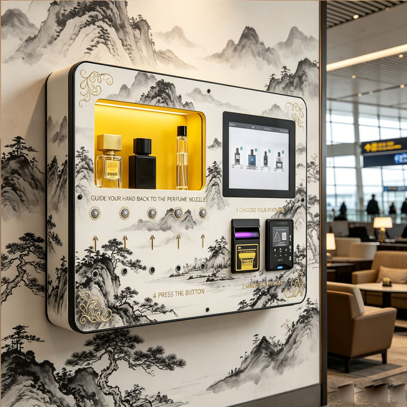 Perfume Fragrance Shop - Smart Fragrance Sampling Station Wall Mounted