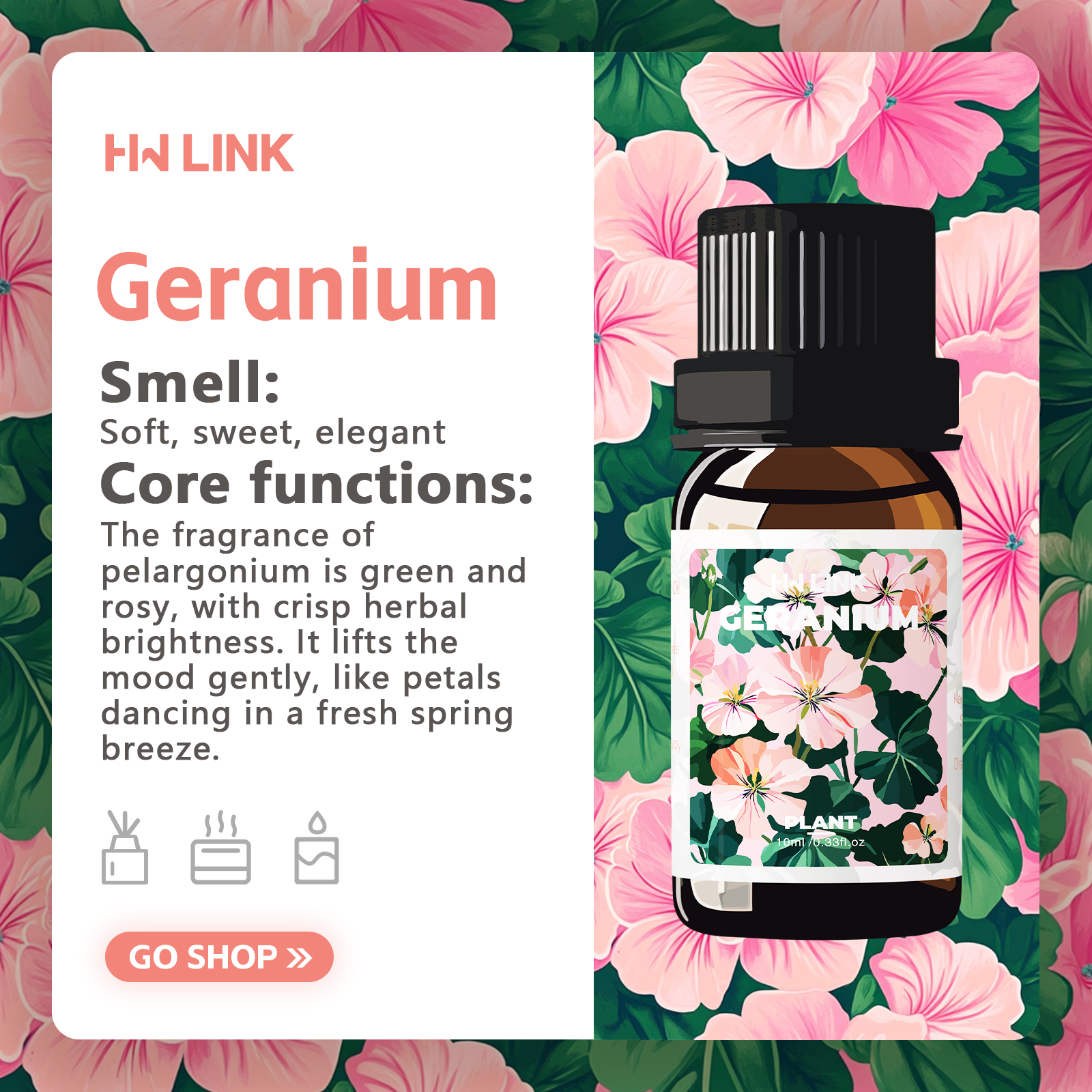 Geranium Essential Oil 10ml 10 – Sandalwood Perfume Oil recenzja i cena