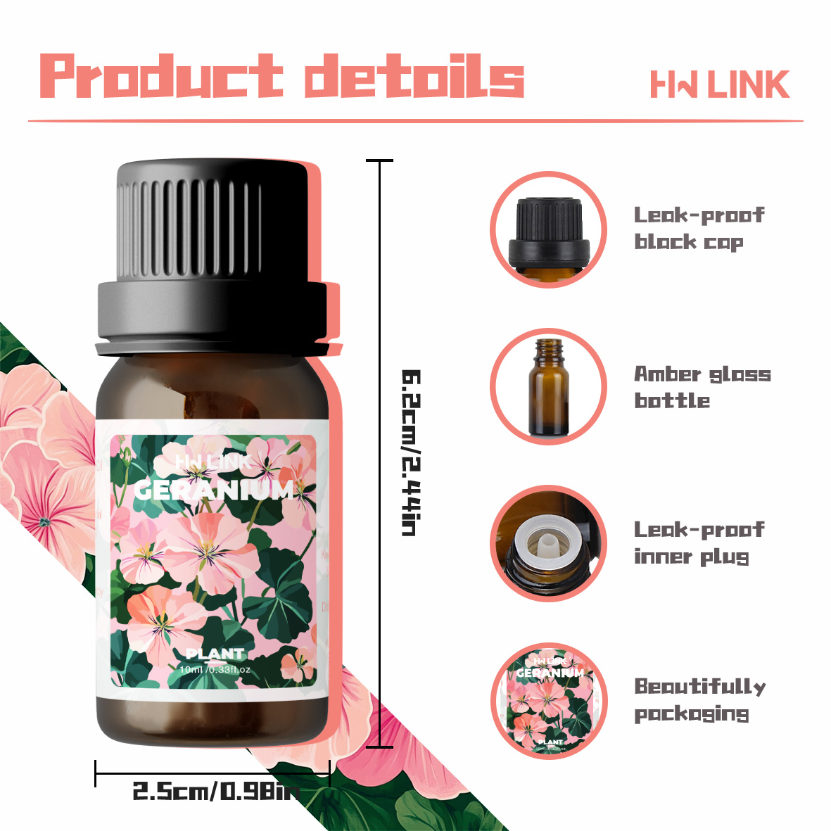 Geranium Essential Oil 10ml 10 – Sandalwood Perfume Oil recenzja i cena